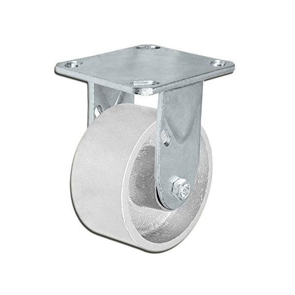 4x2 Rigid Caster, Semi-Steel Cast Iron Wheel, 700 Lbs Capac